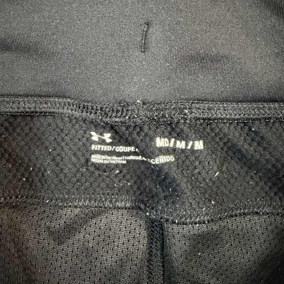 Under Armour Speedpocket Fitted Leggings M Black Athletic Running Training Pant - Picture 2 of 7